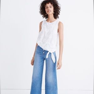 Madewell Embroidered Side Tie Tank